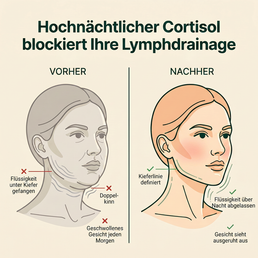 Cortisol-Wirkung auf das Gesicht